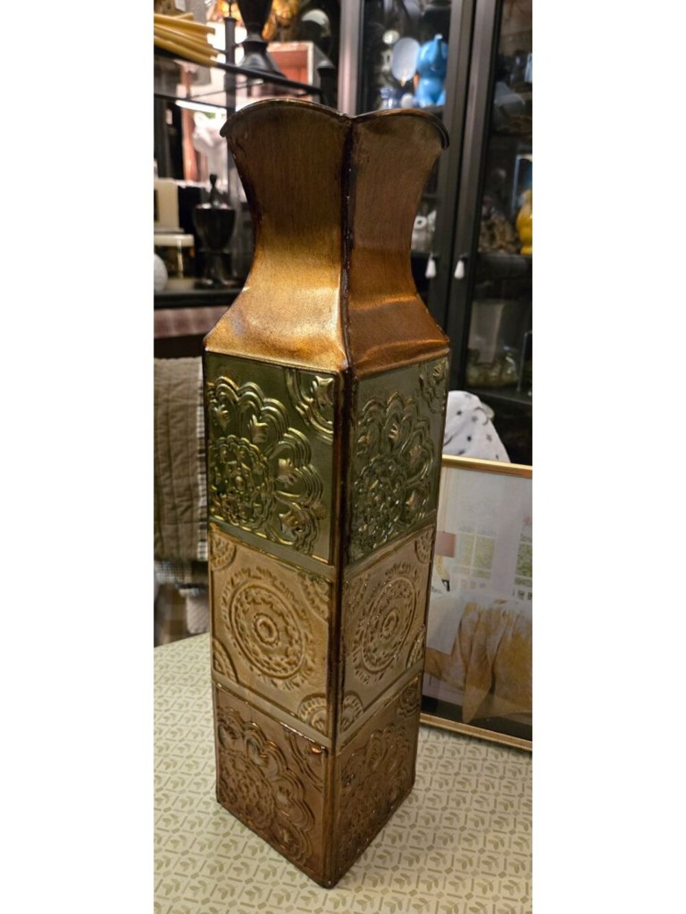 Elements 20 inch metal weighted vase